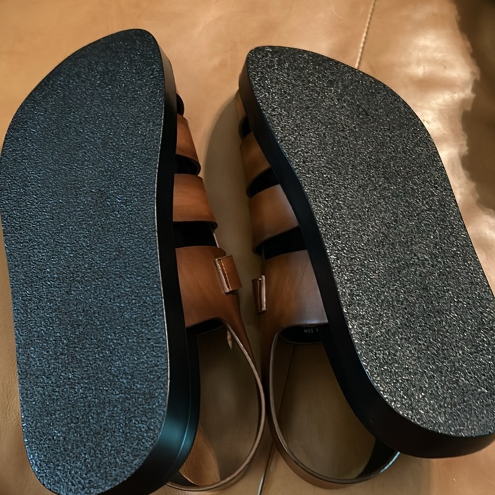 Stacy Adams Tan and Black mens Sandals